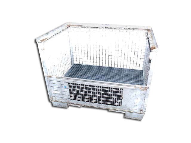 Gitterbox-Einsatzwanne 105 Liter mit verzinktem Gitterrost