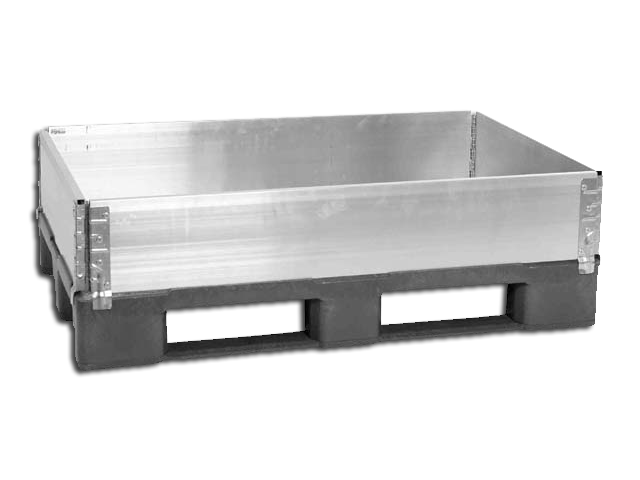 Pallet Collar 1000 x 1200 mm with 4 Hinges  - AL